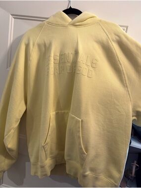 Essentials Men's Pale Yellow Hoodie
